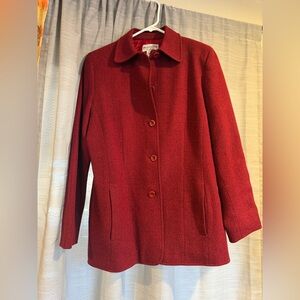 Vintage Pendleton Women's Rich Burgundy Jacket Size 8